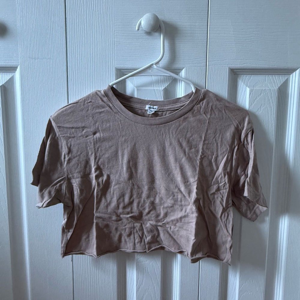 Garage Light Brown Crop Top